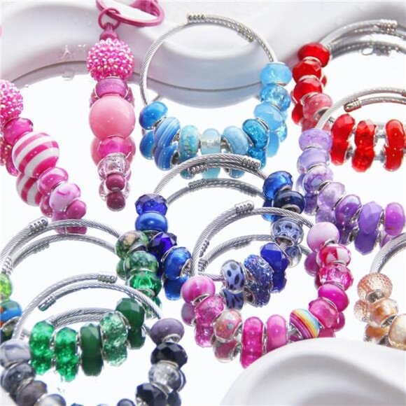 100Pcs Large Hole Beads Spacer Bead Mixed Color Assorted European Craft Big - Picture 6 of 6